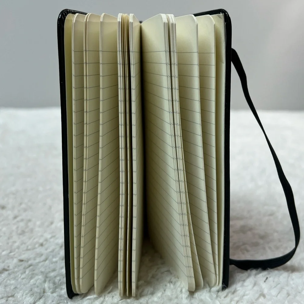 ☀️2/$14☀️C.R. Gibson/Markings Black Lined Page Journal Notebook